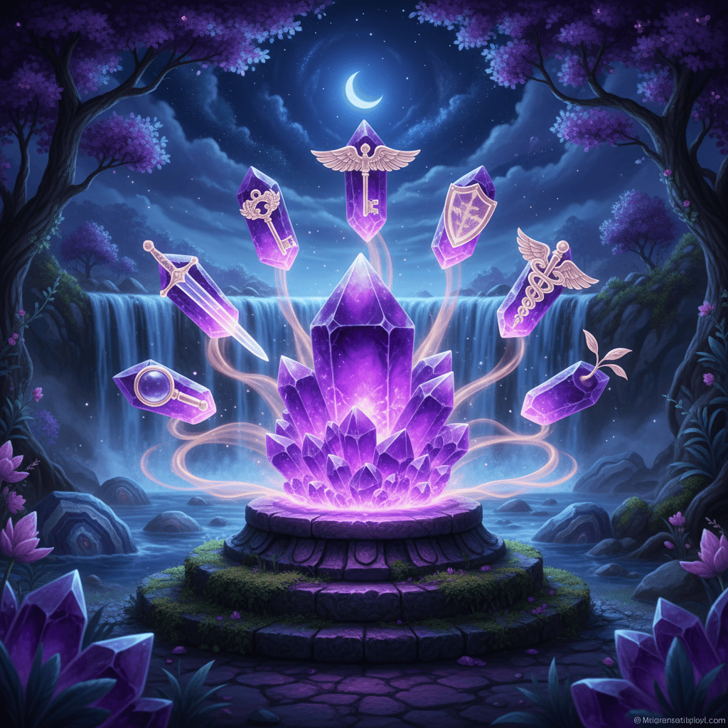 Mystical, Why Amethyst is Called Swiss Army Knife of Crystals, no text, no people