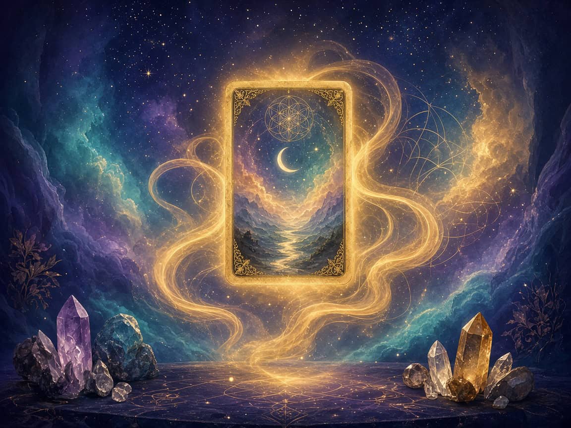 Cosmic Sacred Ground artwork for Lisa Maria Intuitive Tarot and Somatic Healing